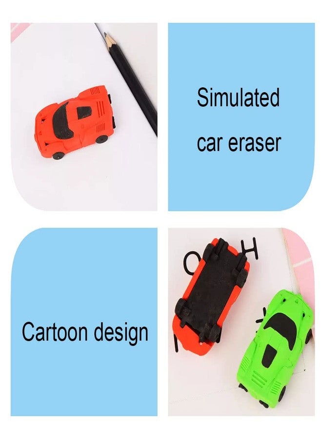 LIUHUIZEYU Smart Novelty Car Puzzle Erasers，LIUHUIZEYU Car Eraser Creative Pencil Erasers Toy Set Removable Eraser for Boy Carnival and School Supplies (4 Pcs) - Image 3